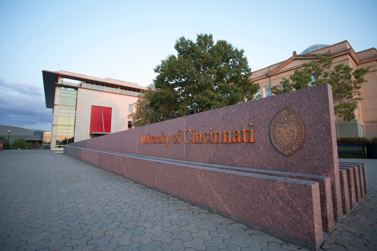 University of Cincinnati Fountain and University Pavilion